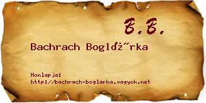 Bachrach Boglárka névjegykártya