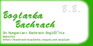 boglarka bachrach business card